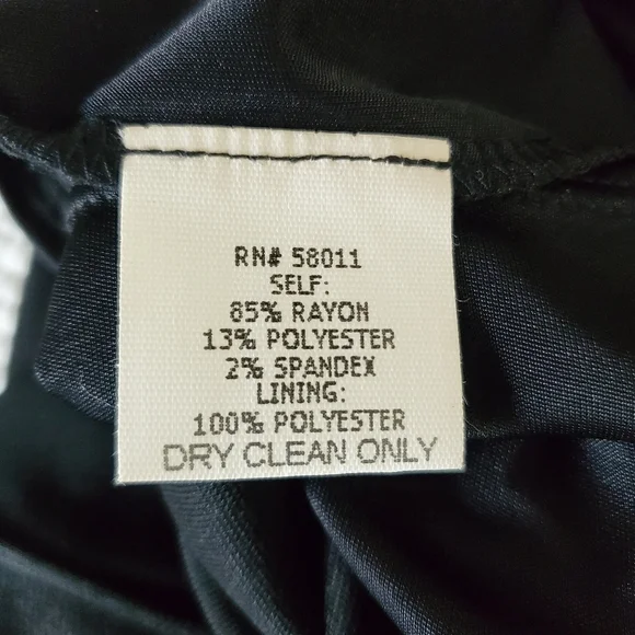 David Meister Black Long Sleeve Dress With Asymmetrical Neckline Size 2 - Picture 11 of 11